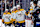 WINNIPEG, CANADA - JANUARY 7: Filip Forsberg #9 of the Nashville Predators celebrates his second period goal against the Winnipeg Jets with teammates at the bench at the Canada Life Centre on January 7, 2025 in Winnipeg, Manitoba, Canada. (Photo by Jonathan Kozub/NHLI via Getty Images)