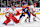 EDMONTON, CANADA - OCTOBER 22: Zach Hyman #18 of the Edmonton Oilers battles for position against Jaccob Slavin #74 of the Carolina Hurricanes as Frederik Andersen #31 tracks the puck during the second period of the game at Rogers Place on October 22, 2024, in Edmonton, Alberta, Canada. (Photo by Andy Devlin/NHLI via Getty Images)