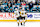 SAN JOSE, CA - JANUARY 07: Vegas Golden Knights defenseman Kaedan Korczak (6) celebrates a goal with Vegas Golden Knights defenseman Shea Theodore (27) during a NHL game against the San Jose Sharks on January 7, 2025 at SAP Center at San Jose in San Jose, CA. (Photo by Matthew Huang/Icon Sportswire via Getty Images)