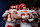 ORCHARD PARK, NEW YORK - NOVEMBER 17: Kansas City Chiefs take a moment prior to a game against the Buffalo Bills at Highmark Stadium on November 17, 2024 in Orchard Park, New York. (Photo by Bryan Bennett/Getty Images)
