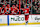 RALEIGH, NC - JANUARY 23: Carolina Hurricanes left wing Jordan Martinook (48) fist bumps teammates after scoring during the NHL game between the Columbus Blue Jackets and the Carolina Hurricanes on January 23, 2025 at Lenovo Center in Raleigh, North Carolina. (Photo by Katherine Gawlik/Icon Sportswire via Getty Images)