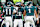 Eagles WR A.J. Brown (left), RB Saquon Barkley (middle) and QB Jalen Hurts (right)