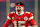 KANSAS CITY, MISSOURI - JANUARY 26: Patrick Mahomes #15 of the Kansas City Chiefs reacts as he runs onto the field prior to the AFC Championship Game against the Buffalo Bills at GEHA Field at Arrowhead Stadium on January 26, 2025 in Kansas City, Missouri. (Photo by David Eulitt/Getty Images)