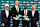 FLORHAM PARK, NEW JERSEY - JANUARY 27: (L to R) New York Jets co-owner Woody Johnson, general manager Darren Mougey, head coach Aaron Glenn and co-owner Christopher Johnson pose after the press conference announcing the hirings of Mougey and Glenn at Atlantic Health Jets Training Center on January 27, 2025 in Florham Park, New Jersey. (Photo by Ed Mulholland/Getty Images)