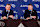 NASHVILLE, TENNESSEE - JANUARY 22: New General Manager Mike Borgonzi (L) and President of Football Operations Chad Brinker of the Tennessee Titans answer questions during an introductory press conference at Ascension Saint Thomas Sports Park on January 22, 2025 in Nashville, Tennessee. (Photo by Johnnie Izquierdo/Getty Images)