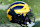 TAMPA, FL - DECEMBER 31: a Michigan Wolverines helmet rests near the sidelines during the ReliaQuest Bowl game between the Michigan Wolverines and the Alabama Crimson Tide on Tuesday, December 31, 2024 at Raymond James Stadium in Tampa, Fla. (Photo by Peter Joneleit/Icon Sportswire via Getty Images)