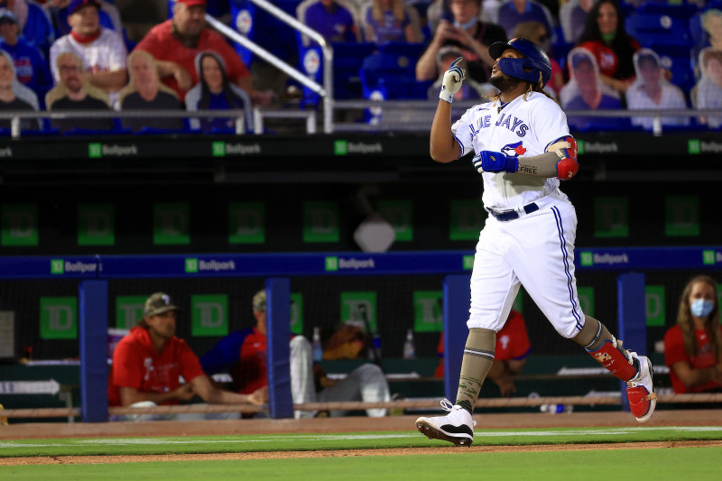 Vlad Guerrero Jr Slow Motion Baseball Swing Home Run Hitting Mechanics Tips  