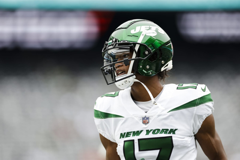 East Rutherford, New Jersey, USA. 26th Sep, 2022. New York Jets cornerback  Sauce Gardner (1) during a NFL game at MetLife Stadium in East Rutherford,  New Jersey on Sunday September 25, 2022.