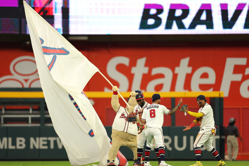 PHILADELPHIA, PA - SEPTEMBER 12: Eddie Rosario #8 of the Atlanta