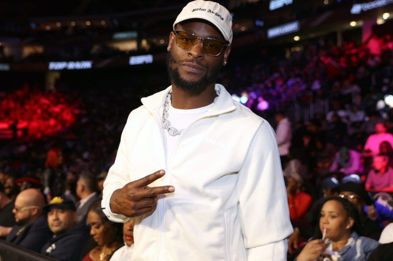 NEWARK, NEW JERSEY - SEPTEMBER 23: Le'veon Bell attends the Shakur Stevenson vs Robson Conceição fight night for the WBC and WBO junior lightweight championship at Prudential Center on September 23, 2023 in Newark, New Jersey. (Photo by Mikey Williams/Top Rank Inc via Getty Images)