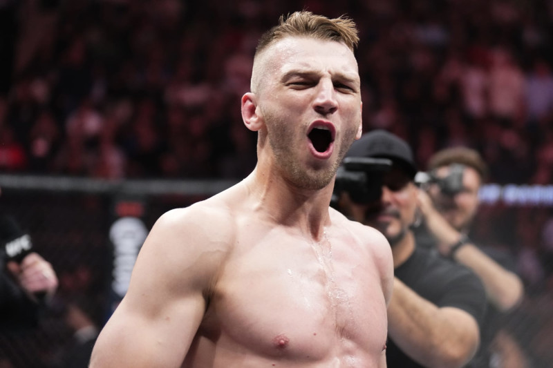 NEW YORK, NEW YORK - NOVEMBER 12: Dan Hooker of New Zealand reacts after his victory over Claudio Puelles of Peru in a lightweight bout during the UFC 281 event at Madison Square Garden on November 12, 2022 in New York City. (Photo by Chris Unger/Zuffa LLC)