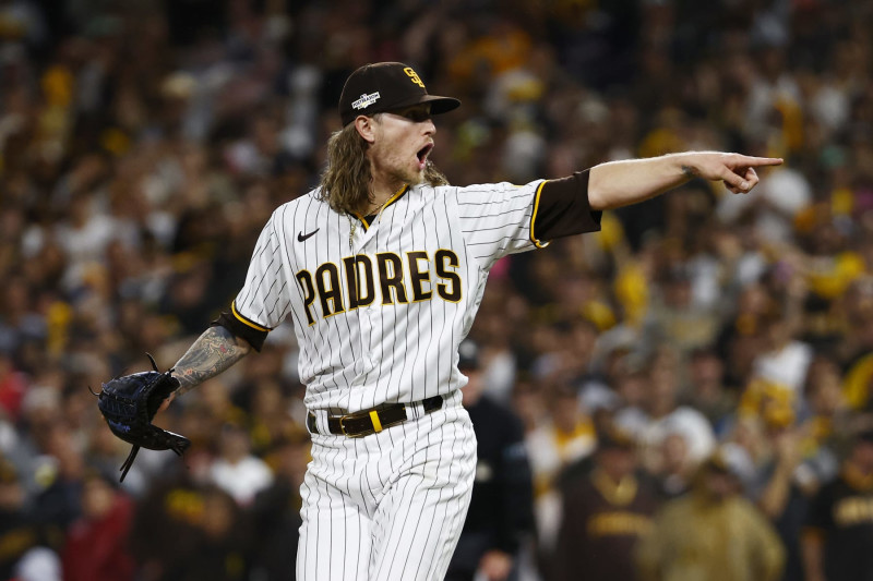 Josh Hader 2019 Game-Used Navy Ball & Glove Jersey - 9th Save (05/05/19) &  27th Save (08/31/19)