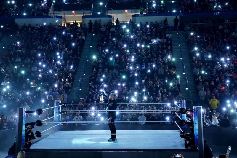 A universe of fireflies paid tribute to the late Bray Wyatt Friday night.