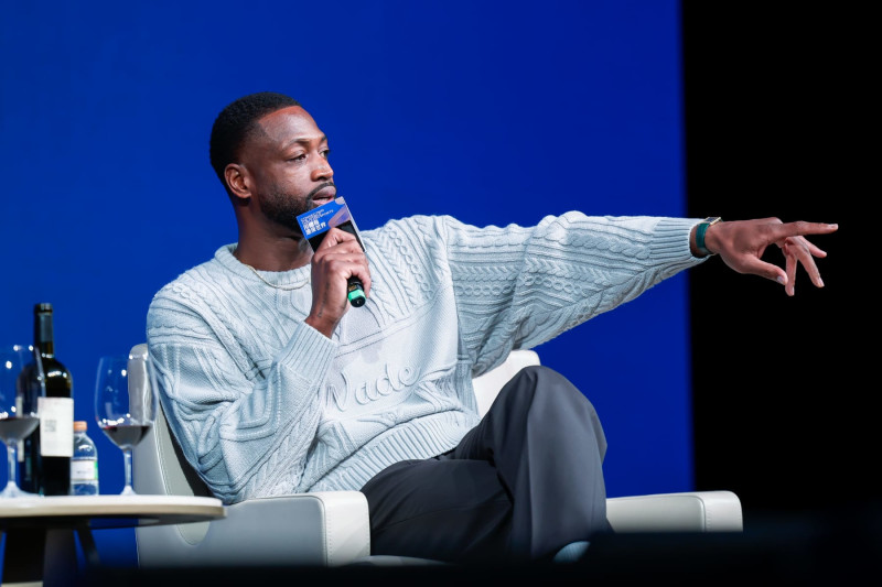 MACAO, CHINA - FEBRUARY 24: Former NBA player Dwyane Wade attends the GBA International Sports Business Summit on February 24, 2024 in Macao, China. (Photo by VCG/VCG via Getty Images)