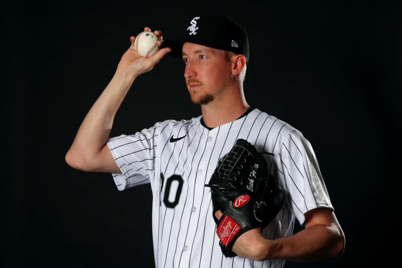 GLENDALE, ARIZONA - FEBRUARY 21: Erick Fedde #20 of the Chicago White Sox poses for a portrait during Photo Day at Camelback Ranch on February 21, 2024 in Glendale, Arizona. (Photo by Michael Reaves/Getty Images)