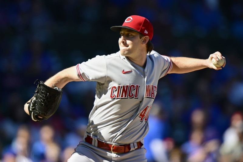 CHICAGO, ILLINOIS - OCTOBER 01: Starting pitcher Nick Lodolo #40 of the Cincinnati Reds delivers a pitch in the first inning against the Chicago Cubs at Wrigley Field on October 01, 2022 in Chicago, Illinois. (Photo by Quinn Harris/Getty Images)