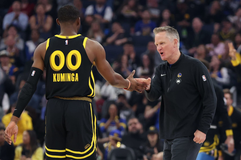 Jonathan Kuminga and Steve Kerr