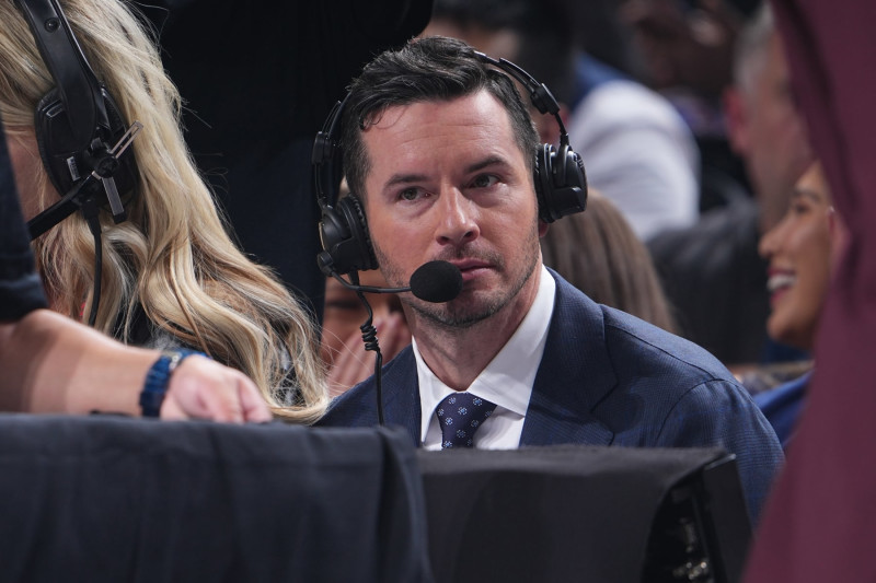 DALLAS, TX - APRIL 26: J.J. Redick looks on during the game between the LA Clippers and the Dallas Mavericks during Round 1 Game 3 of the 2024 NBA Playoffs on April 26, 2024 at the American Airlines Center in Dallas, Texas. NOTE TO USER: User expressly acknowledges and agrees that, by downloading and or using this photograph, User is consenting to the terms and conditions of the Getty Images License Agreement. Mandatory Copyright Notice: Copyright 2023 NBAE (Photo by Glenn James/NBAE via Getty Images)