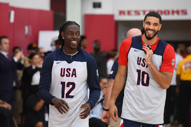 Jrue Holiday and Jayson Tatum