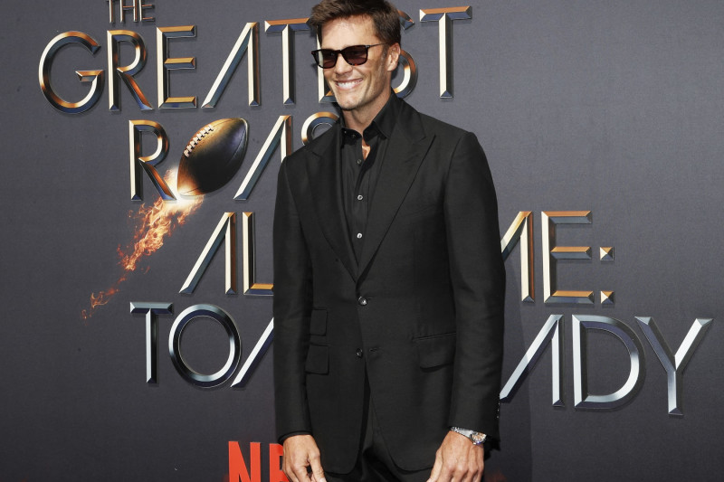 US former football quarterback Tom Brady attends the Netflix live comedy event "The Greatest Roast of All Time: Tom Brady" at the Kia Forum in Inglewood, California, on May 5, 2024. (Photo by Michael Tran / AFP) (Photo by MICHAEL TRAN/AFP via Getty Images)