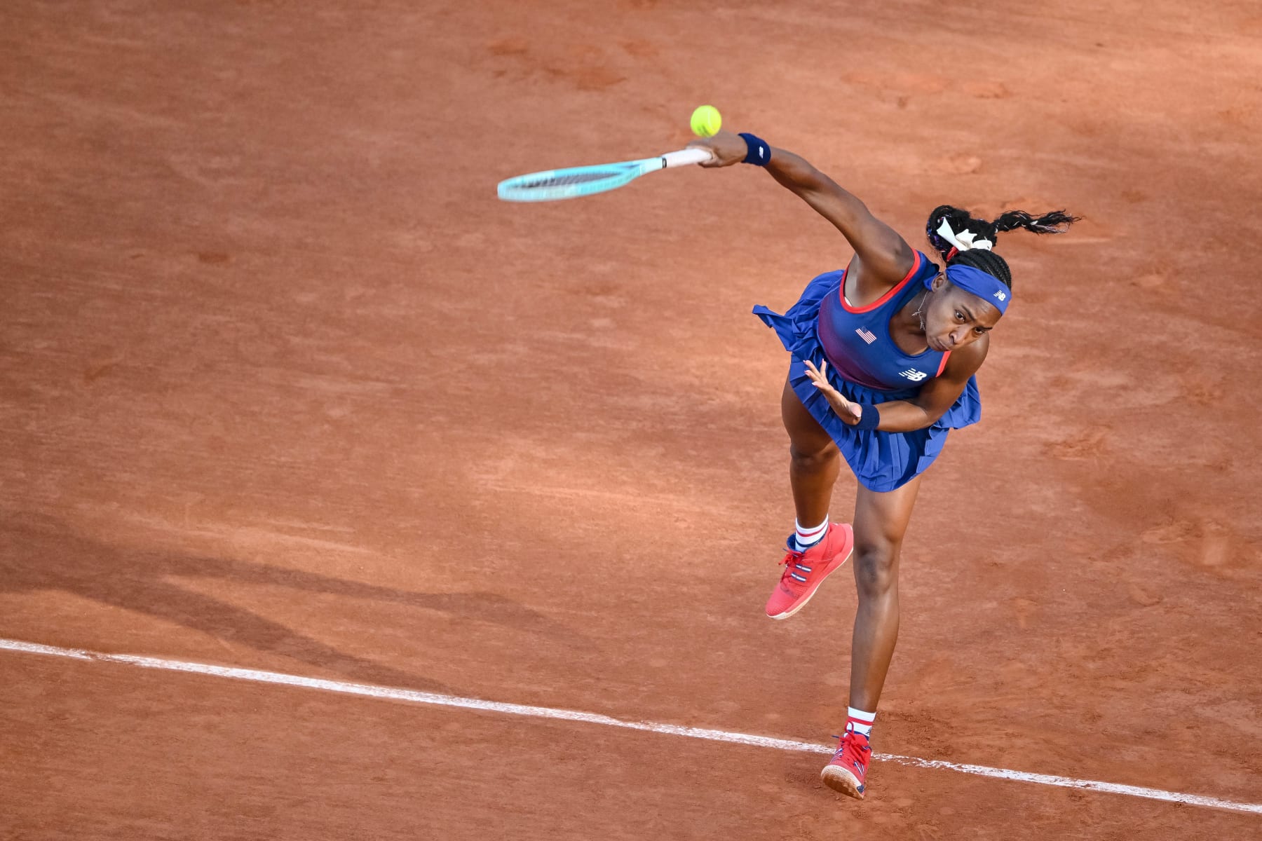 Paris, France, 28 July, 2024. Coco Gauff of USA during the WomenÕs Tennis Singles First Round at