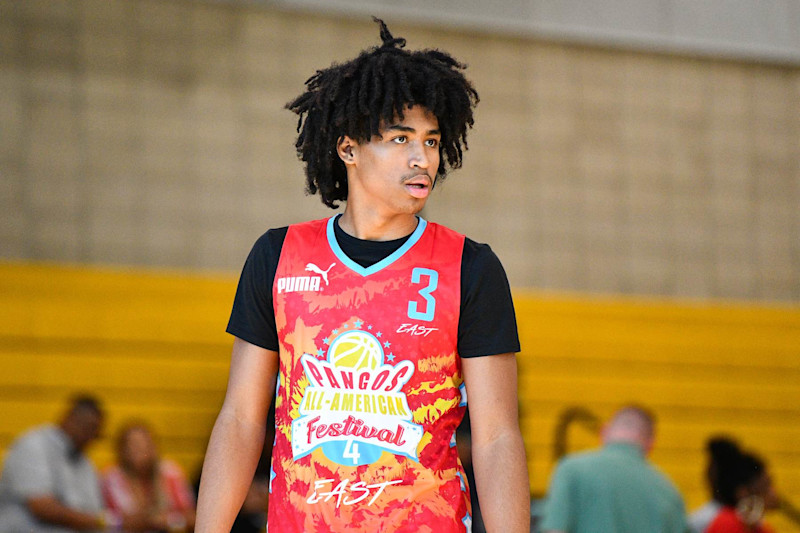 LONG BEACH, CA - AUGUST 27: Dylan Harper looks on during the Pangos All-American Festival on August 27, 2022 at the McBride High School in Long Beach, CA. (Photo by Brian Rothmuller/Icon Sportswire via Getty Images)