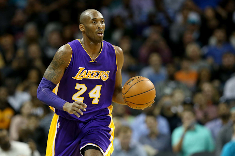 CHARLOTTE, NC - DECEMBER 28:  Kobe Bryant #24 of the Los Angeles Lakers during their game at Time Warner Cable Arena on December 28, 2015 in Charlotte, North Carolina.  NOTE TO USER: User expressly acknowledges and agrees that, by downloading and or using this photograph, User is consenting to the terms and conditions of the Getty Images License Agreement.  (Photo by Streeter Lecka/Getty Images)