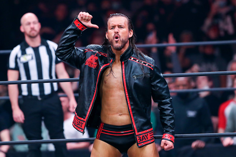 CLEVELAND, OH - JANUARY 26: Adam Cole is introduced during AEW Dynamite - Beach Break on January 26, 2022, at the Wolstein Center in Cleveland, OH. (Photo by Frank Jansky/Icon Sportswire via Getty Images)