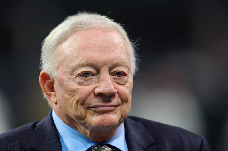 ATLANTA, GEORGIA - NOVEMBER 03: Jerry Jones, owner of the Dallas Cowboys, looks on prior to the game against the Atlanta Falcons at Mercedes-Benz Stadium on November 03, 2024 in Atlanta, Georgia. (Photo by Kevin C. Cox/Getty Images)