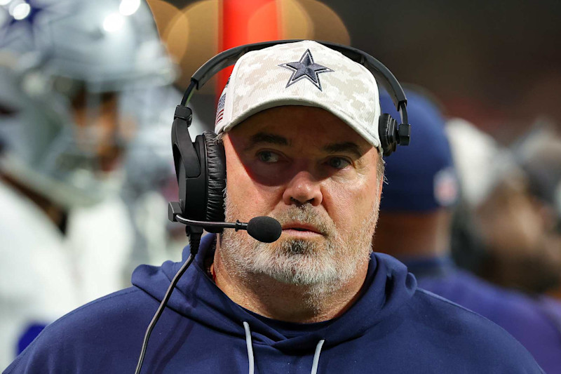 ATLANTA, GEORGIA - NOVEMBER 03: Head coach Mike McCarthy of the Dallas Cowboys looks on during the first quarter against the Atlanta Falcons at Mercedes-Benz Stadium on November 03, 2024 in Atlanta, Georgia. (Photo by Kevin C. Cox/Getty Images)