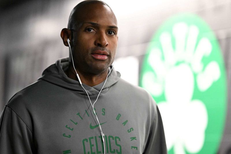 BOSTON, MASSACHUSETTS - NOVEMBER 08: Al Horford #42 of the Boston Celtics walks into the arena before a game against the Brooklyn Nets at the TD Garden on November 08, 2024 in Boston, Massachusetts. NOTE TO USER: User expressly acknowledges and agrees that, by downloading and or using this photograph, User is consenting to the terms and conditions of the Getty Images License Agreement. (Photo by Brian Fluharty/Getty Images)