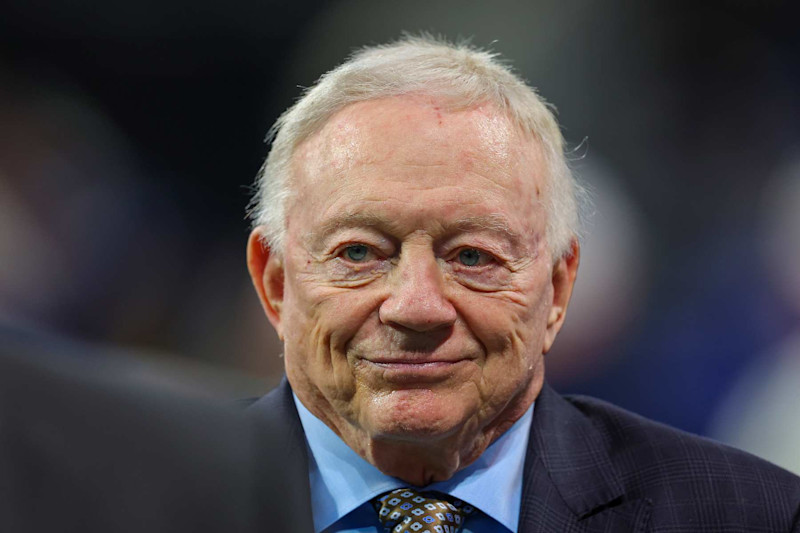 ATLANTA, GEORGIA - NOVEMBER 03: Jerry Jones, owner of the Dallas Cowboys, looks on prior to the game against the Atlanta Falcons at Mercedes-Benz Stadium on November 03, 2024 in Atlanta, Georgia. (Photo by Kevin C. Cox/Getty Images)