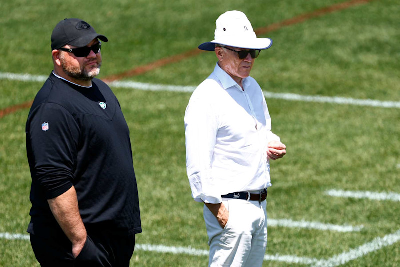 Jets franchise owner Woody Johnson and former GM Joe Douglas