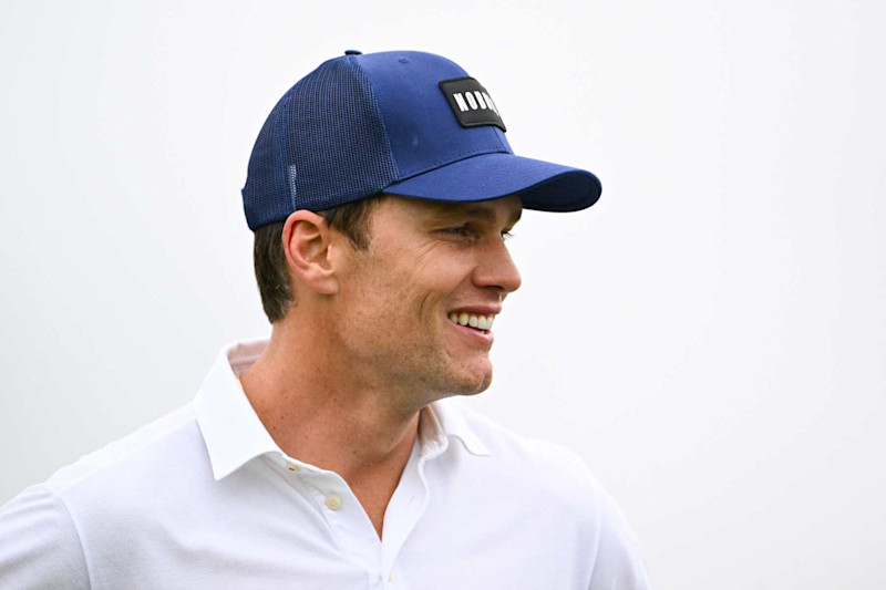 ST. SIMONS ISLAND, GEORGIA - NOVEMBER 20: Former NFL quarterback, Tom Brady, plays in a pro-am prior to The RSM Classic at Sea Island Golf Club on November 20, 2024 in St. Simons Island, Georgia. (Photo by Tracy Wilcox/PGA TOUR via Getty Images)