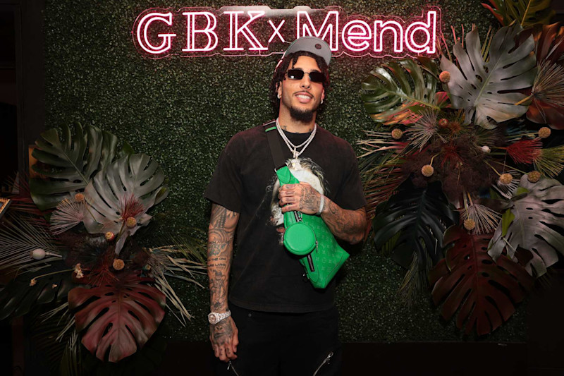 LOS ANGELES, CALIFORNIA - JULY 10: LiAngelo Ball attends GBK Pre-ESPY Luxury Lounge presented by MEND on July 10, 2024 in Los Angeles, California.  (Photo by Tiffany Rose/Getty Images for GBK Brand Bar)