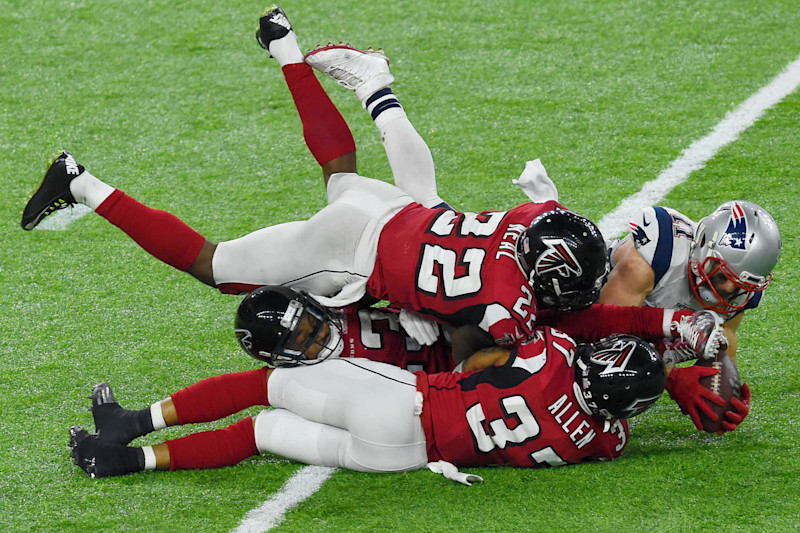 New England's Julian Edelman (far right)