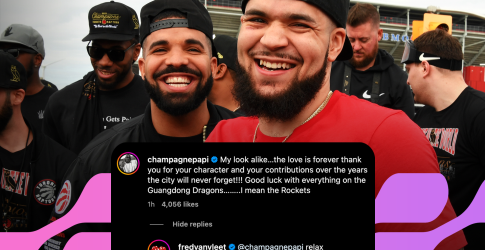 Drake trolls 'look-alike' Fred VanVleet on Toronto Raptors farewell post