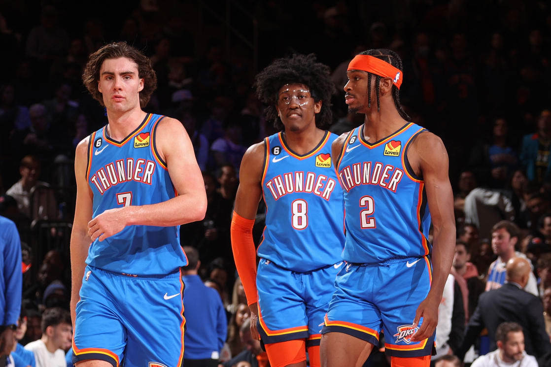 Josh Giddey, Jalen Williams and Shai Gilgeous-Alexander Josh Giddey, Jalen Williams and Shai Gilgeous-Alexander