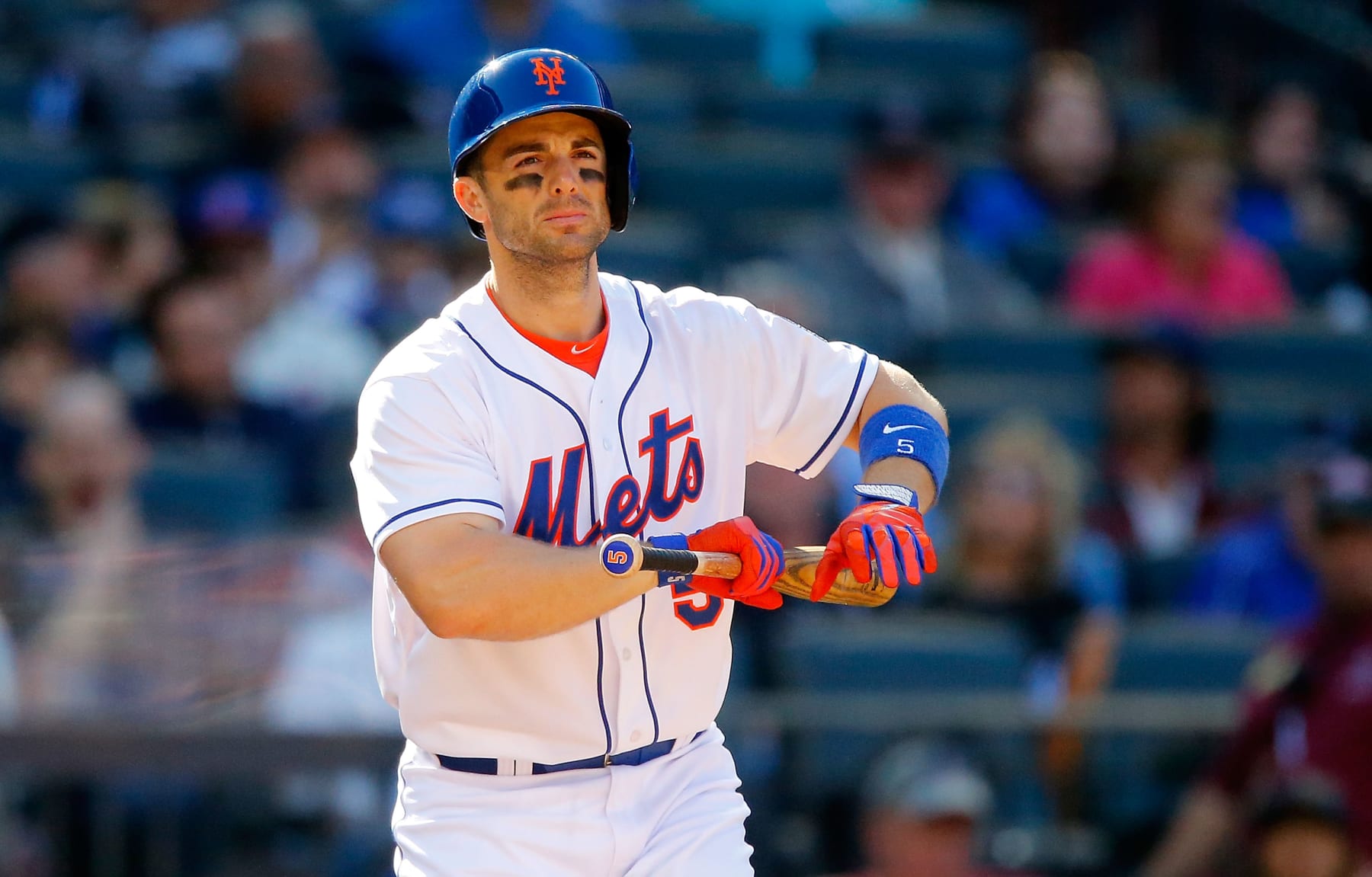 NEW YORK, NY - SEPTEMBER 29:  (NEW YORK DAILIES OUT)   David Wright #5 of the New York Mets in action against the Milwaukee Brewers at Citi Field on September 29, 2013 in the Flushing neighborhood of the Queens borough of New York City. The Mets defeated the Brewers 3-2.  (Photo by Jim McIsaac/Getty Images) 