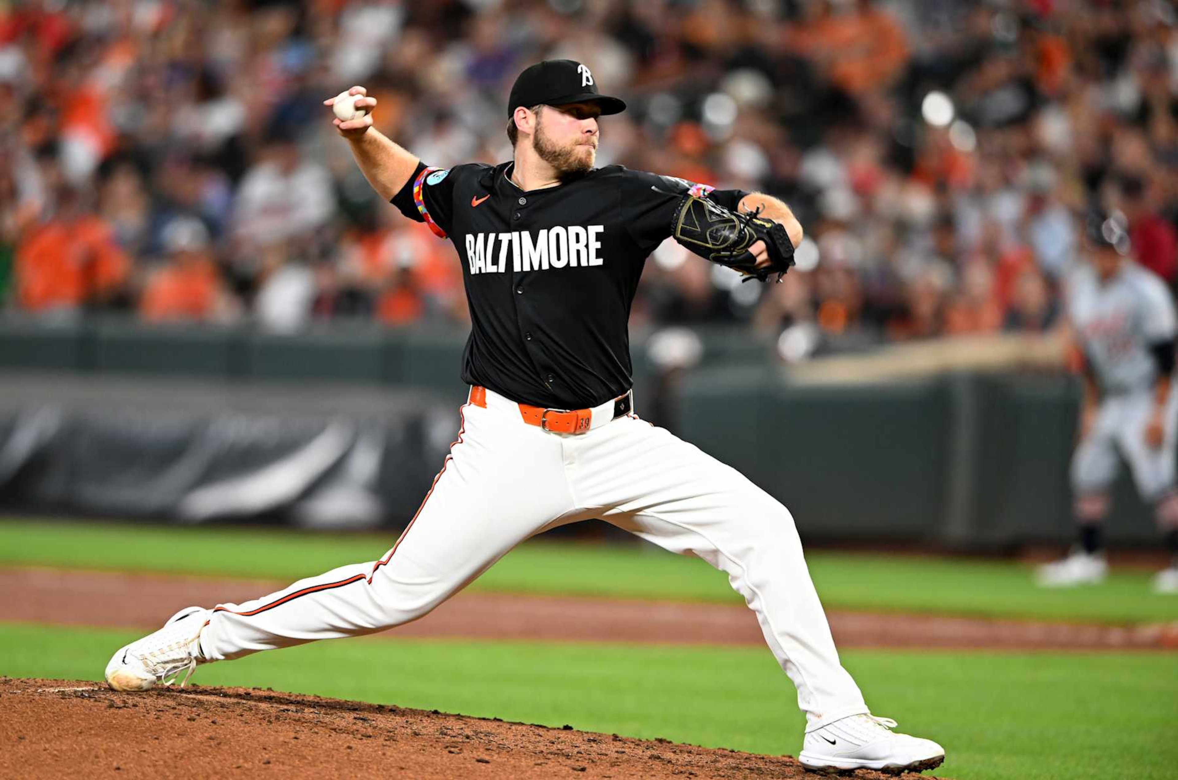 BALTIMORE, MARYLAND - SEPTEMBER 20: Corbin Burnes #39 of the Baltimore Orioles pitches in the third inning against the Detroit Tigers at Oriole Park at Camden Yards on September 20, 2024 in Baltimore, Maryland. (Photo by Greg Fiume/Getty Images) BALTIMORE, MARYLAND - SEPTEMBER 20: Corbin Burnes #39 of the Baltimore Orioles pitches in the third inning against the Detroit Tigers at Oriole Park at Camden Yards on September 20, 2024 in Baltimore, Maryland. (Photo by Greg Fiume/Getty Images)