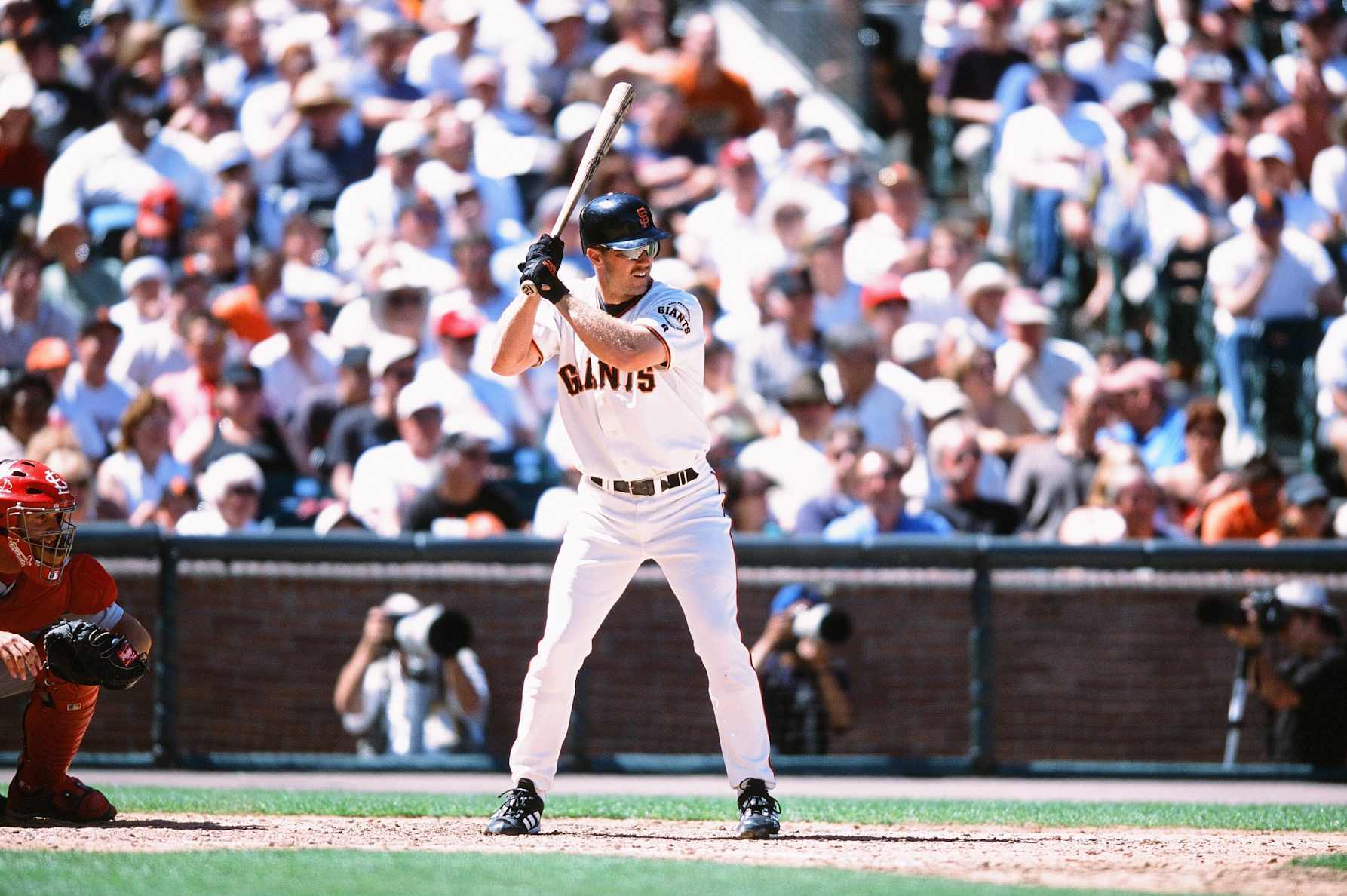SAN FRANCISCO, CA - JULY 01: Jeff Kent of the San Francisco Giants bats during a game against the St. Louis Cardinals on July 1, 2001 in San Francisco, California. (Photo by Sporting News via Getty Images via Getty Images)