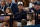 US former football quarterback Tom Brady attends the artistic gymnastics men's horizontal bar final during the Paris 2024 Olympic Games at the Bercy Arena in Paris, on August 5, 2024. (Photo by Loic VENANCE / AFP) (Photo by LOIC VENANCE/AFP via Getty Images)