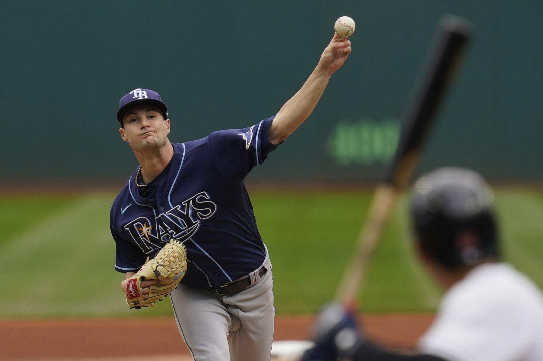 Tampa Bay Rays catcher Mike Zunino throws out Kansas City Royals' Chris  Owings at first during the fourth inning of a baseball game Monday, April  22, 2019, in St. Petersburg, Fla. (AP