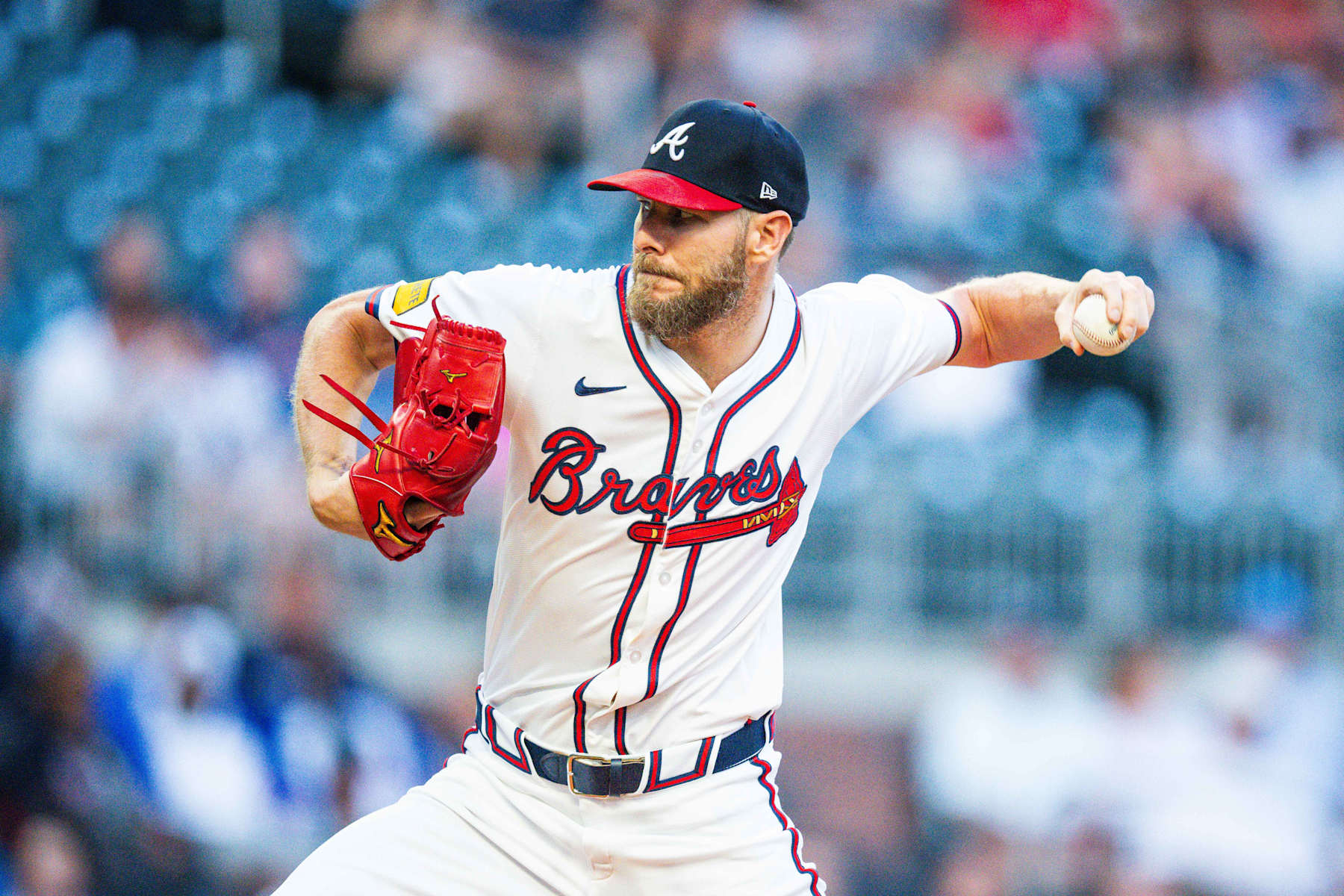ATLANTA, GA - SEPTEMBER 09: Chris Sale #51 of the Atlanta Braves pitches during the first inning against the Colorado Rockies at Truist Park on September 3, 2024 in Atlanta, Georgia. (Photo by Kevin D. Liles/Atlanta Braves/Getty Images)