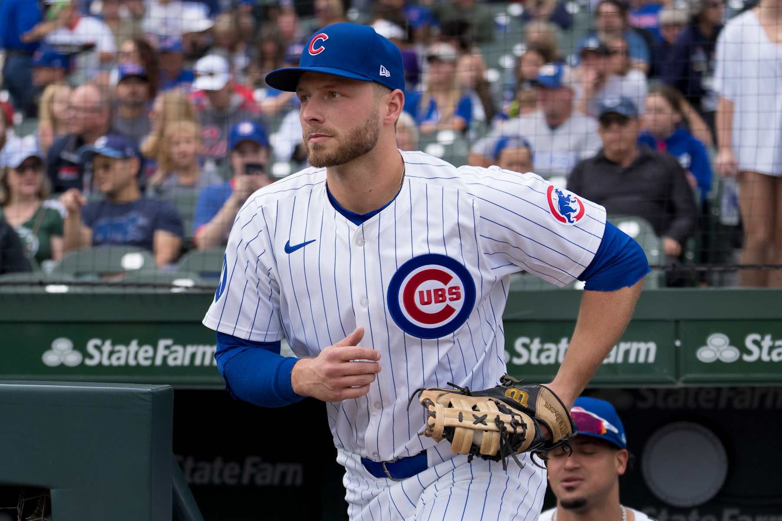 CHICAGO, ILLINOIS - SEPTEMBER 29: Michael Busch #29 of the Chicago Cubs takes the field in a game against the Cincinnati Reds at Wrigley Field on September 29, 2024 in Chicago, Illinois.(Photo by Matt Dirksen/Chicago Cubs/Getty Images) CHICAGO, ILLINOIS - SEPTEMBER 29: Michael Busch #29 of the Chicago Cubs takes the field in a game against the Cincinnati Reds at Wrigley Field on September 29, 2024 in Chicago, Illinois.(Photo by Matt Dirksen/Chicago Cubs/Getty Images)