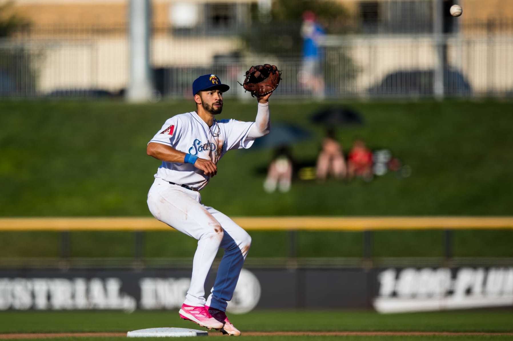 Outfielder Corbin Carroll of the Amarillo Sod Poodles stands in the News  Photo - Getty Images