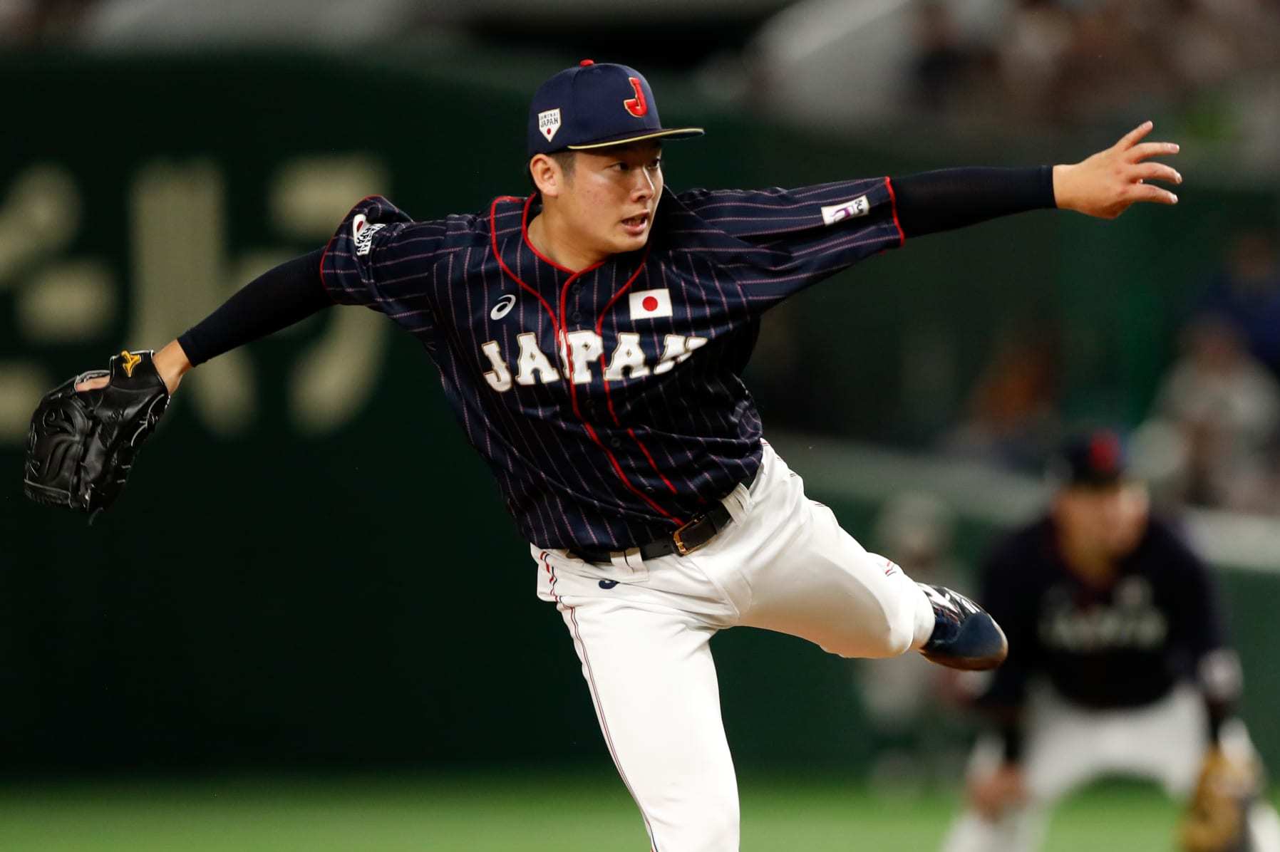TOKYO, JAPAN - NOVEMBER 10: Yuki Matsui #24 of Team Japan pitches during the Japan All-Star Series game against the MLB All-Stars at the Tokyo Dome on Saturday, November 10, 2018 in Tokyo, Japan. (Photo by Yuki Taguchi/MLB via Getty Images)