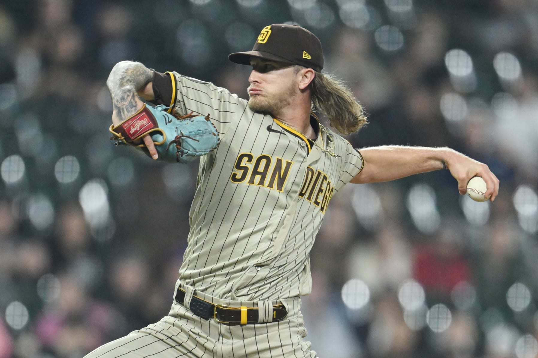CHICAGO, ILLINOIS - SEPTEMBER 29: Josh Hader #71 of the San Diego Padres pitches in the ninth inning against the Chicago White Sox at Guaranteed Rate Field on September 29, 2023 in Chicago, Illinois. (Photo by Quinn Harris/Getty Images)