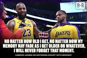 Video: Lakers' LeBron James Says He'll 'Never Forget' Sharing Court with Bronny 