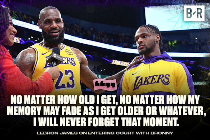 Video Lakers LeBron James Says He ll Never Forget Sharing Court with Bronny News Scores Highlights Stats and Rumors Bleacher Report